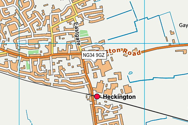 NG34 9GZ map - OS VectorMap District (Ordnance Survey)