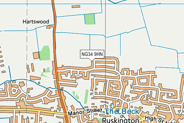 NG34 9HN map - OS VectorMap District (Ordnance Survey)