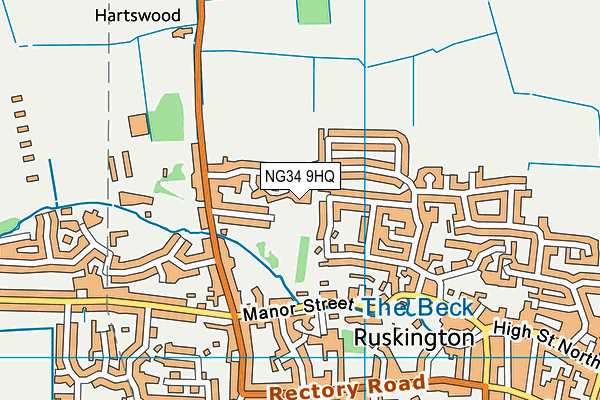 NG34 9HQ map - OS VectorMap District (Ordnance Survey)