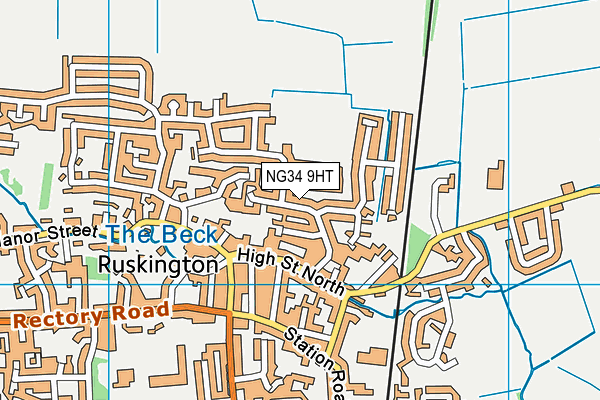 NG34 9HT map - OS VectorMap District (Ordnance Survey)