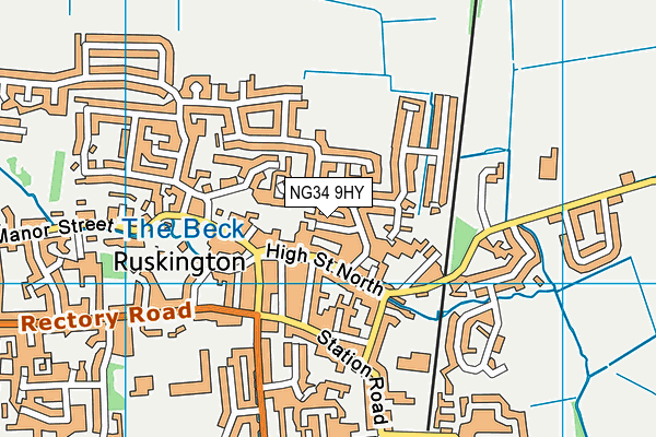 NG34 9HY map - OS VectorMap District (Ordnance Survey)