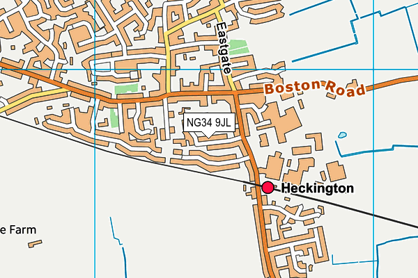 NG34 9JL map - OS VectorMap District (Ordnance Survey)