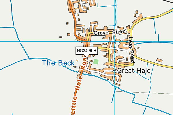 NG34 9LH map - OS VectorMap District (Ordnance Survey)