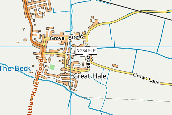 NG34 9LP map - OS VectorMap District (Ordnance Survey)