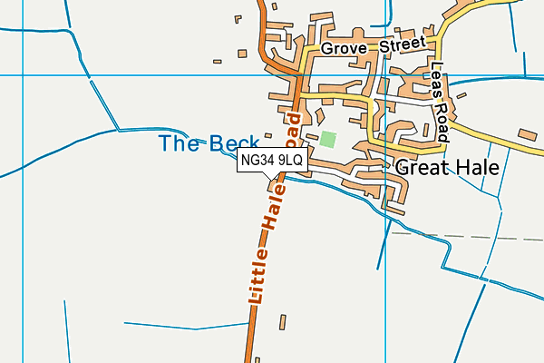 NG34 9LQ map - OS VectorMap District (Ordnance Survey)