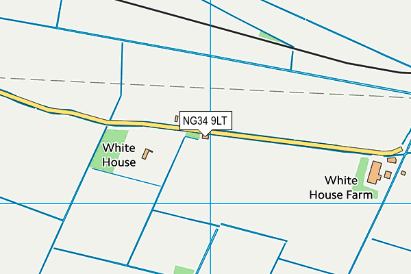 NG34 9LT map - OS VectorMap District (Ordnance Survey)