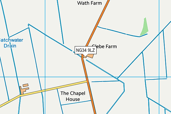 NG34 9LZ map - OS VectorMap District (Ordnance Survey)