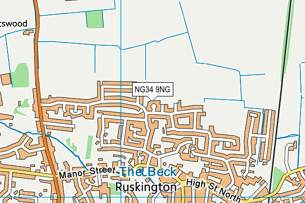 NG34 9NG map - OS VectorMap District (Ordnance Survey)