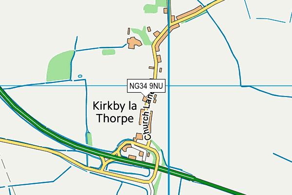 The Kirkby-la-Thorpe Church of England Primary School map (NG34 9NU) - OS VectorMap District (Ordnance Survey)