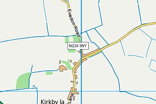 NG34 9NY map - OS VectorMap District (Ordnance Survey)