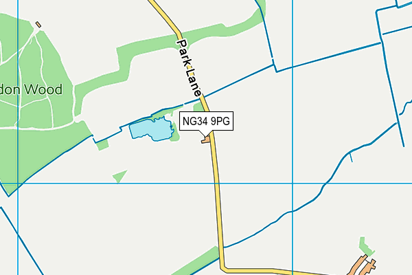 NG34 9PG map - OS VectorMap District (Ordnance Survey)