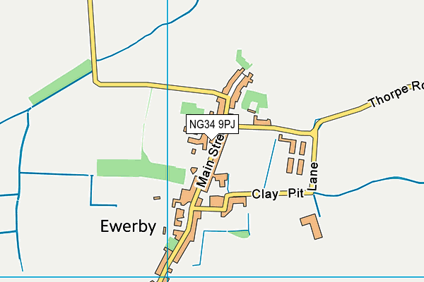 NG34 9PJ map - OS VectorMap District (Ordnance Survey)