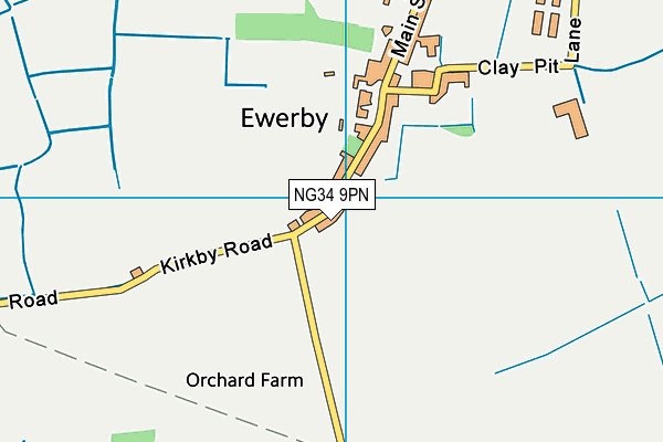 NG34 9PN map - OS VectorMap District (Ordnance Survey)