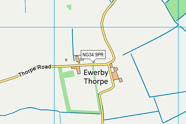 NG34 9PR map - OS VectorMap District (Ordnance Survey)