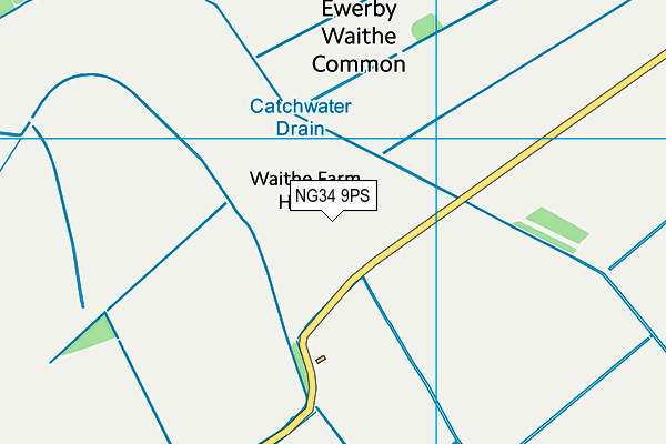 NG34 9PS map - OS VectorMap District (Ordnance Survey)