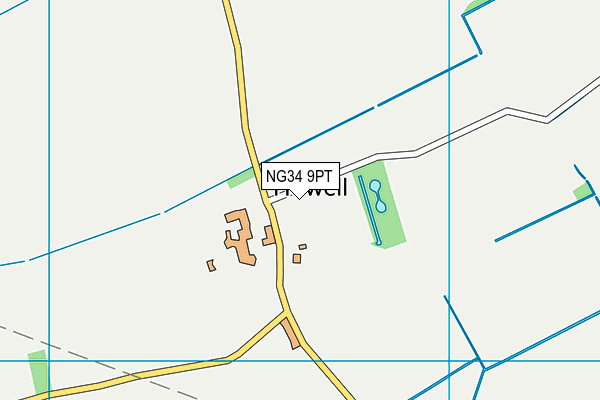 NG34 9PT map - OS VectorMap District (Ordnance Survey)