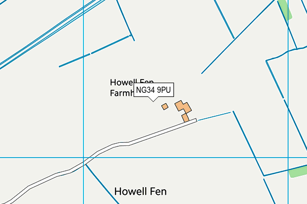 NG34 9PU map - OS VectorMap District (Ordnance Survey)