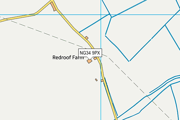 NG34 9PX map - OS VectorMap District (Ordnance Survey)