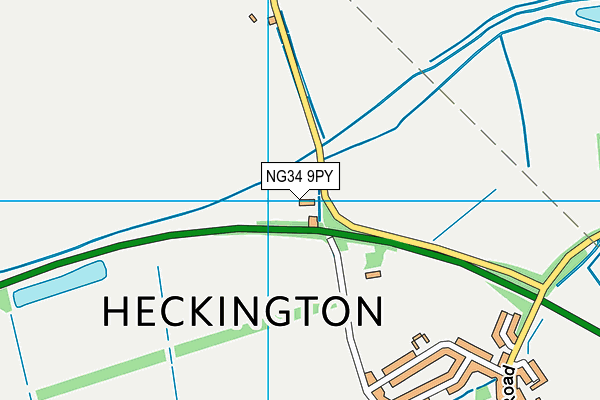NG34 9PY map - OS VectorMap District (Ordnance Survey)