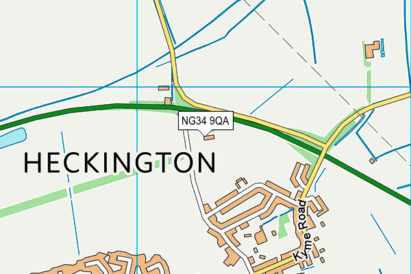 NG34 9QA map - OS VectorMap District (Ordnance Survey)