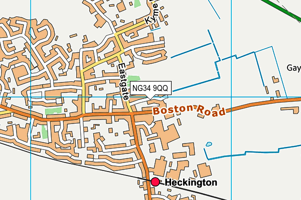 NG34 9QQ map - OS VectorMap District (Ordnance Survey)