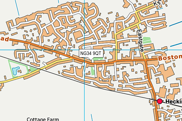 NG34 9QT map - OS VectorMap District (Ordnance Survey)