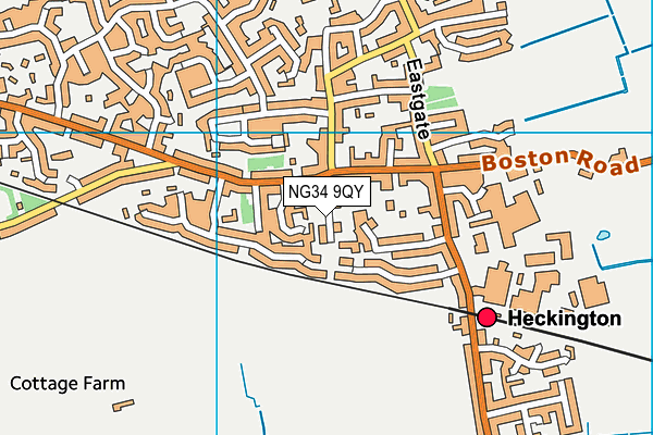 NG34 9QY map - OS VectorMap District (Ordnance Survey)