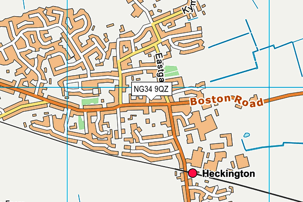 NG34 9QZ map - OS VectorMap District (Ordnance Survey)