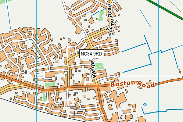 NG34 9RD map - OS VectorMap District (Ordnance Survey)