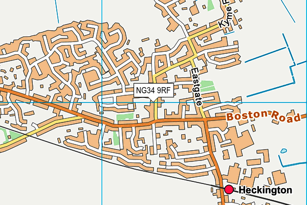 NG34 9RF map - OS VectorMap District (Ordnance Survey)