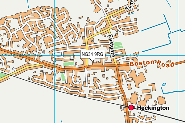 NG34 9RG map - OS VectorMap District (Ordnance Survey)