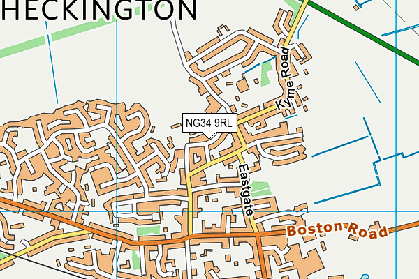 NG34 9RL map - OS VectorMap District (Ordnance Survey)