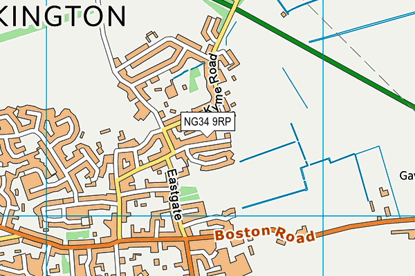 NG34 9RP map - OS VectorMap District (Ordnance Survey)