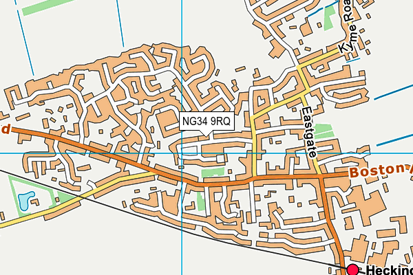 NG34 9RQ map - OS VectorMap District (Ordnance Survey)