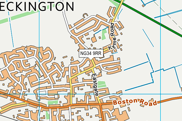 NG34 9RR map - OS VectorMap District (Ordnance Survey)