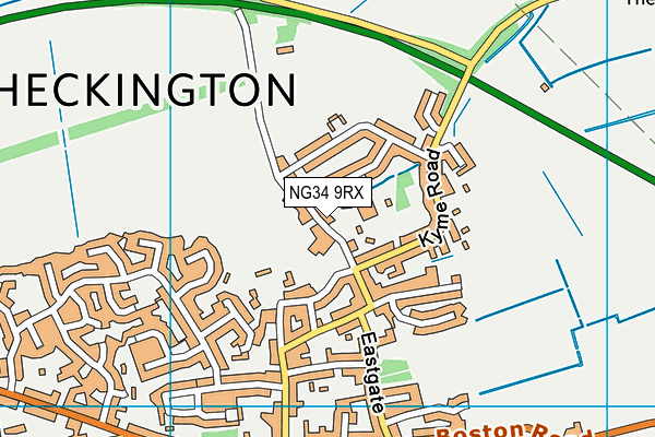 Heckington Community Swimming Pool map (NG34 9RX) - OS VectorMap District (Ordnance Survey)