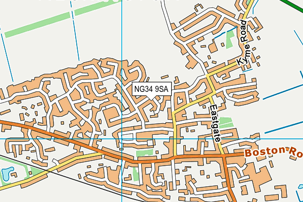 NG34 9SA map - OS VectorMap District (Ordnance Survey)