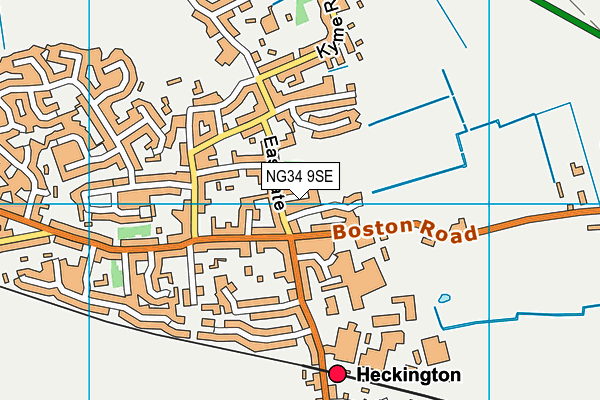 NG34 9SE map - OS VectorMap District (Ordnance Survey)