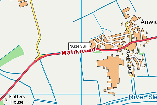 NG34 9SH map - OS VectorMap District (Ordnance Survey)