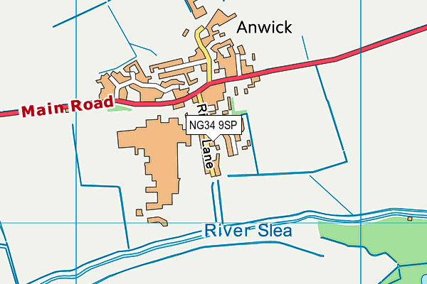 Anwick (Closed) map (NG34 9SP) - OS VectorMap District (Ordnance Survey)