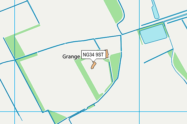 NG34 9ST map - OS VectorMap District (Ordnance Survey)