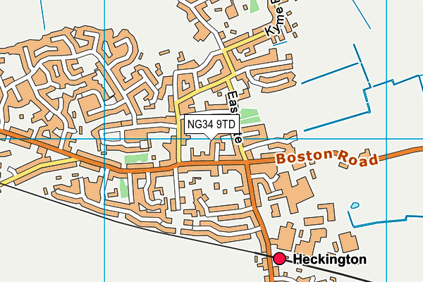 NG34 9TD map - OS VectorMap District (Ordnance Survey)