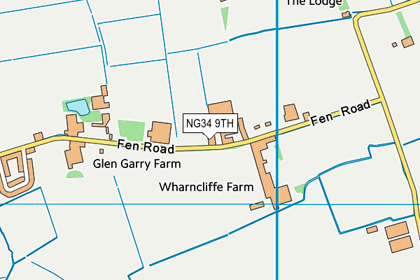 NG34 9TH map - OS VectorMap District (Ordnance Survey)