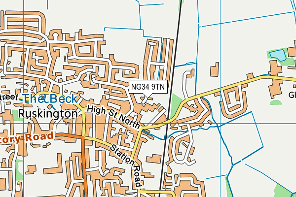 NG34 9TN map - OS VectorMap District (Ordnance Survey)