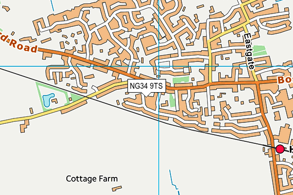 NG34 9TS map - OS VectorMap District (Ordnance Survey)