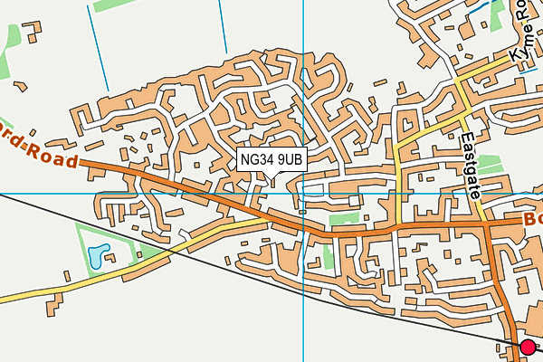 NG34 9UB map - OS VectorMap District (Ordnance Survey)