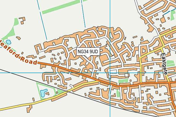 NG34 9UD map - OS VectorMap District (Ordnance Survey)