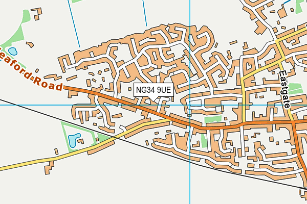 NG34 9UE map - OS VectorMap District (Ordnance Survey)