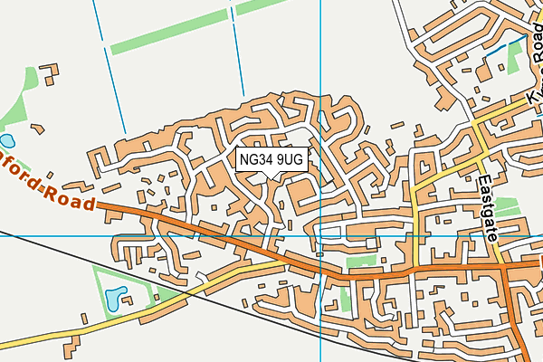 NG34 9UG map - OS VectorMap District (Ordnance Survey)