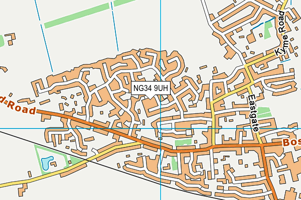 NG34 9UH map - OS VectorMap District (Ordnance Survey)